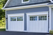 Princeton P-13, 9' x 7', Ice White doors and overlays, 8 lite Panoramic windows