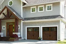 Princeton P-23, 8' x 7', Chocolate Walnut doors and overlays, 8 lite Panoramic windows