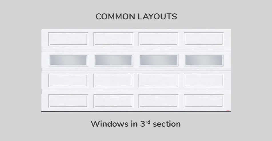 Common layouts, 16' x 7', Windows in third section
