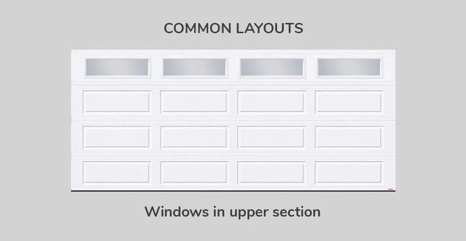 Common layouts, 16' x 7', Windows in Upper section