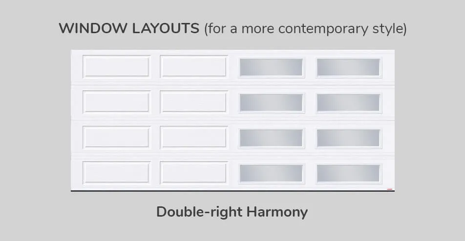 Window layouts, 16' x 7', Double-right Harmony