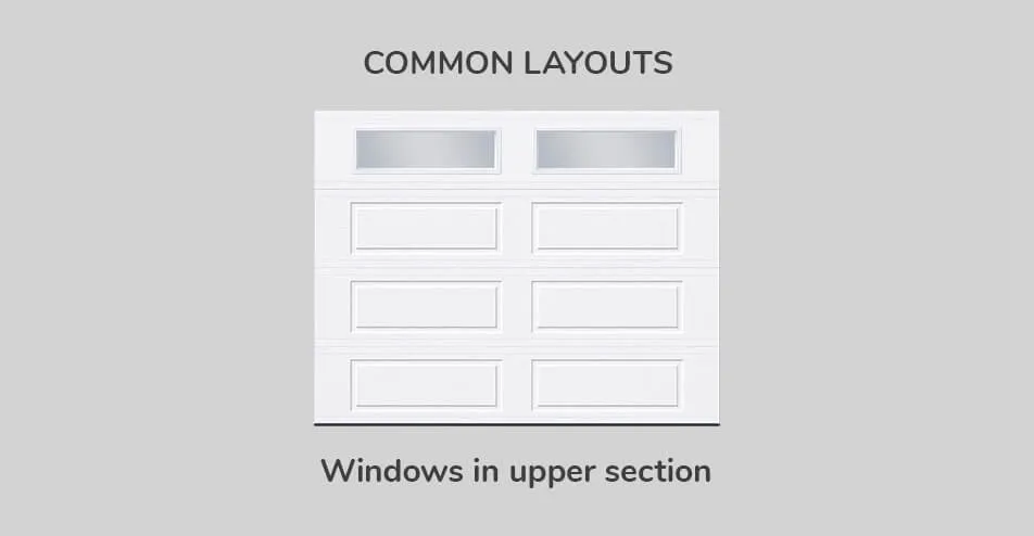 Common layouts, 9' x 7', Windows in upper section