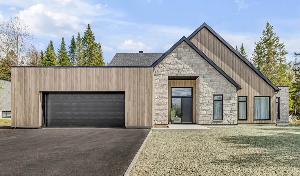 Standard+ Moderno 2 beads, 18' x 8', Black / Coordinated with Vog entry door