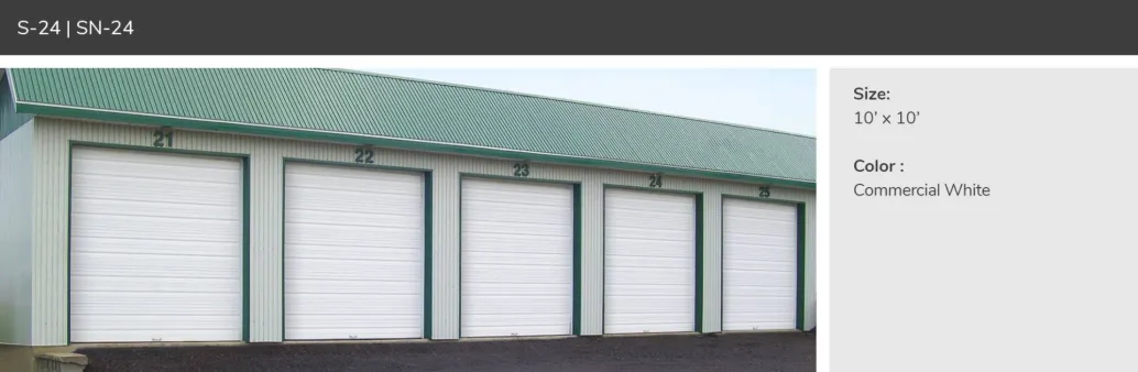 S-24, 10' x 10', Commercial White
