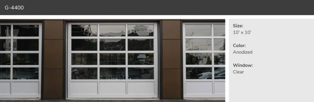 G-4400, 10' x 10', Clear Anodized with Kick Proof