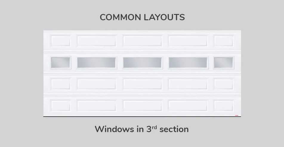 Common layouts, 16' x 7', Windows in third section