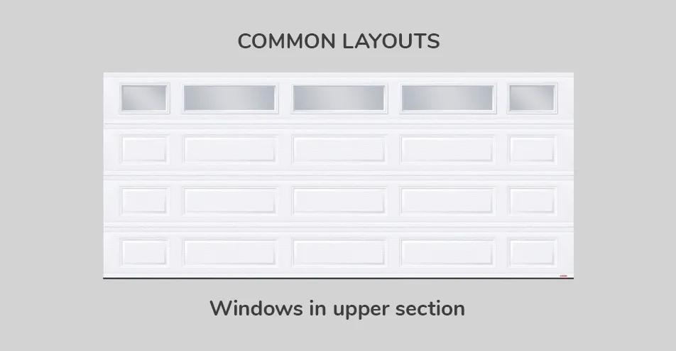 Common layouts, 16' x 7', Windows in upper section