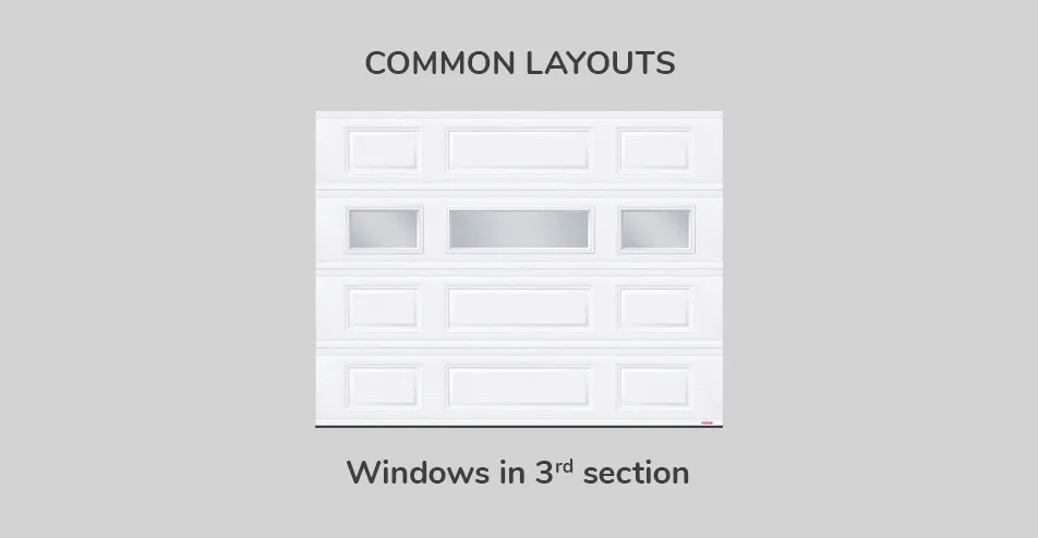 Common layouts, 9' x 7', Windows in third section