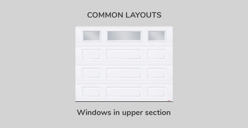 Common layouts, 9' x 7', Windows in upper section