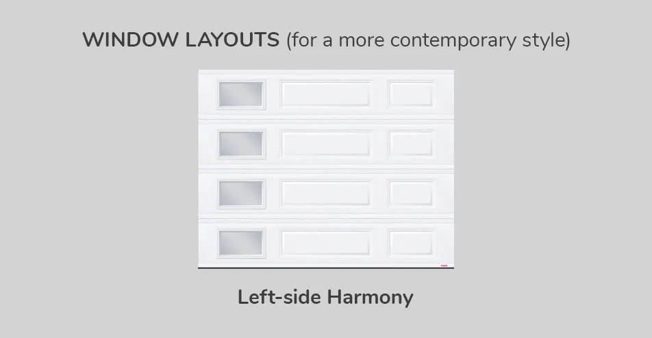 Window layouts, 9' x 7', Left-side Harmony
