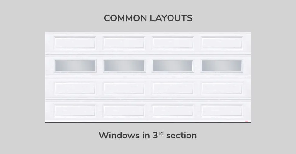 Common layouts, 16' x 7', Windows in third section