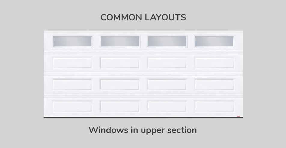 Common layouts, 16' x 7', Windows in upper section