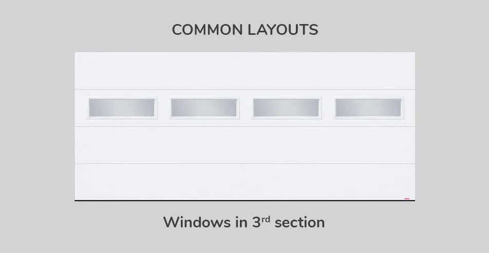 Common layouts, 16' x 7'', Windows in third section