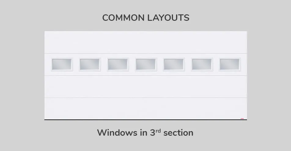Common layouts, 16' x 7'', Windows in third section