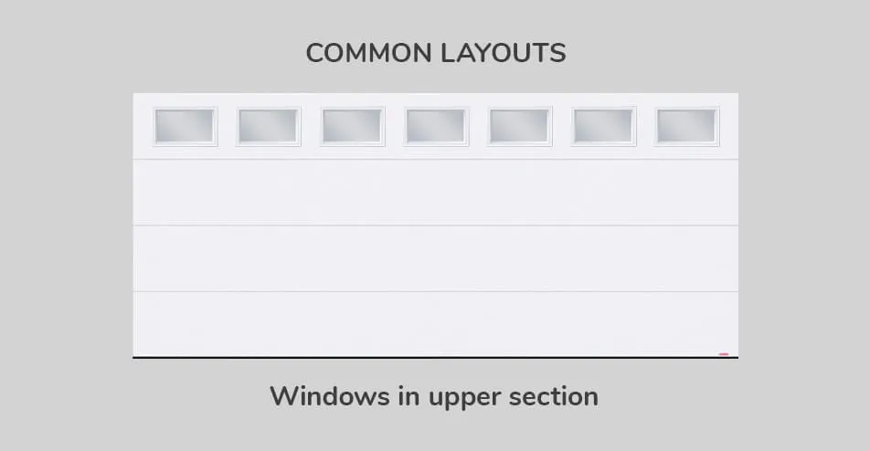 Common layouts, 16' x 7'', Windows in upper section