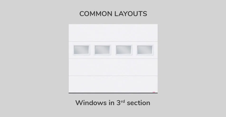 Common layouts, 9' x 7', Windows in third section