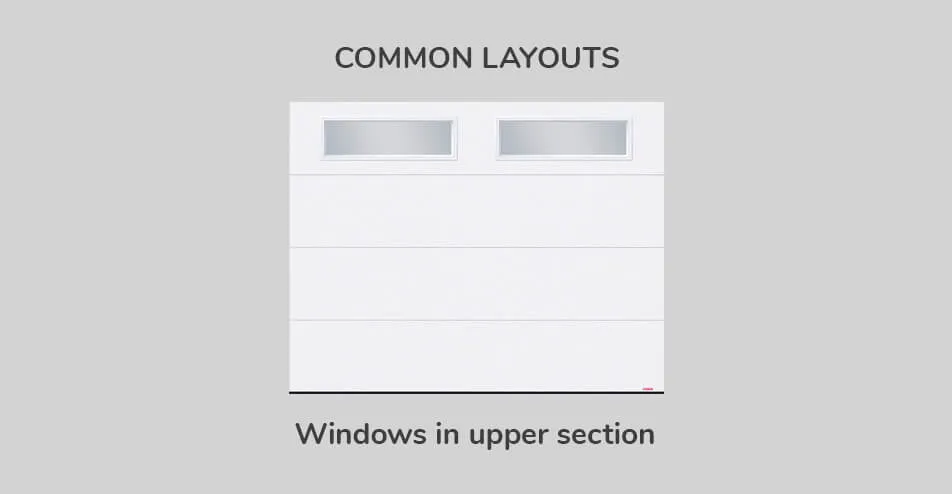Common layouts, 9' x 7', Windows in upper section
