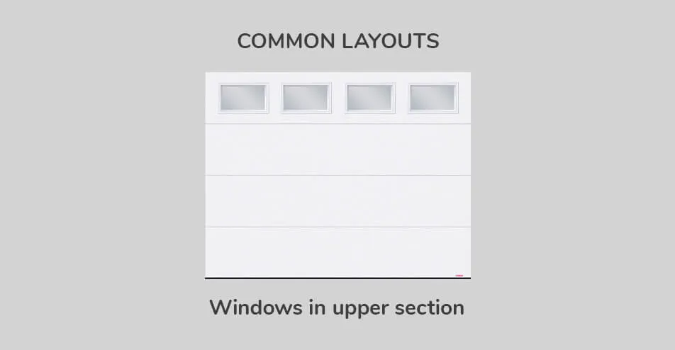 Common layouts, 9' x 7', Windows in upper section