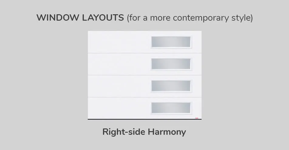 Window layouts, 9' x 7', Right-side Harmony