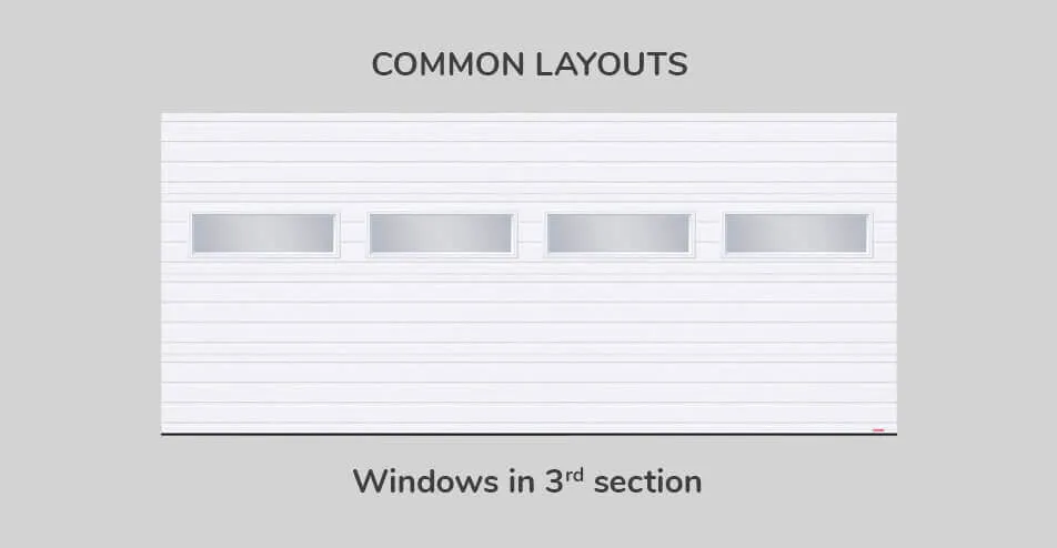 Common layouts, 16' x 7', Windows in third section