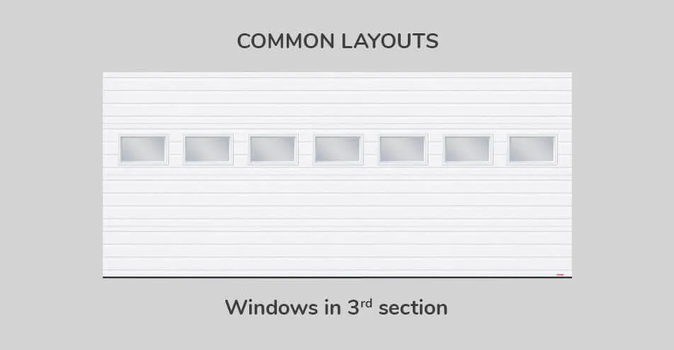 Common layouts, 16' x 7', Windows in third section