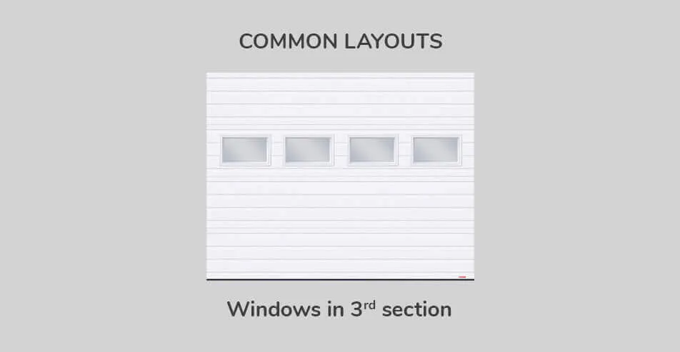 Common layouts, 9' x 7', Windows in third section