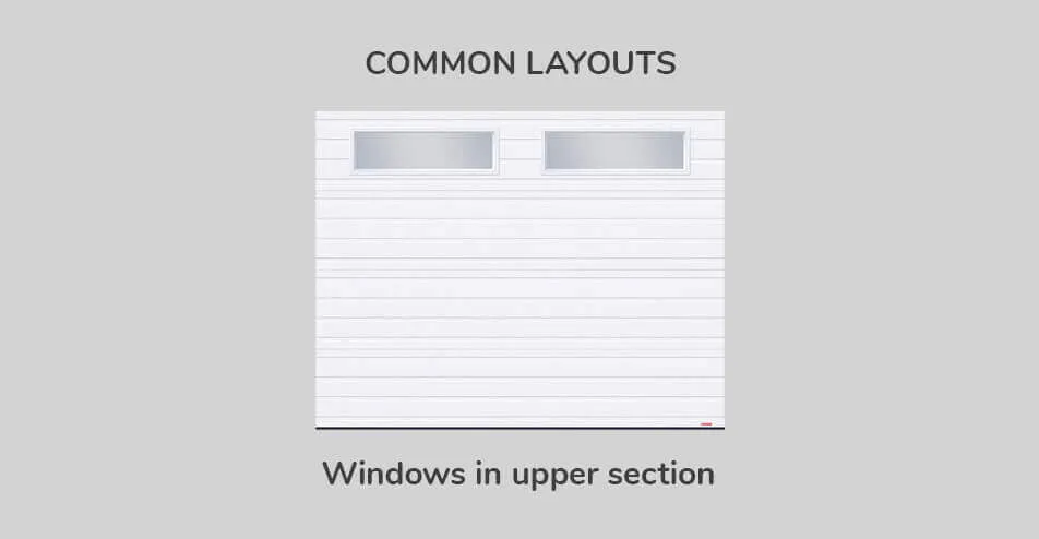 Common layouts, 9' x 7', Windows in upper section