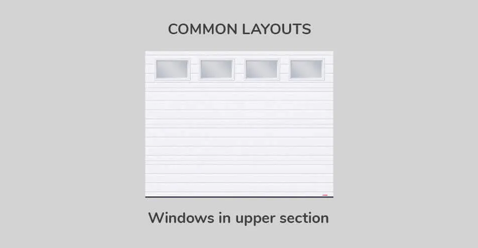 Common layouts, 9' x 7', Windows in upper section