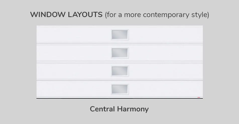 Window layouts, 16' x 7', Central Harmony