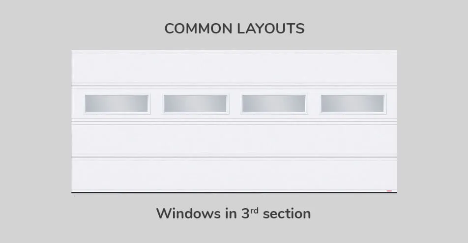 Common layouts, 16' x 7', Windows in third section