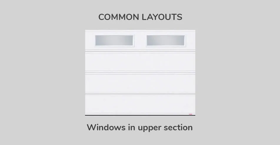 Common layouts, 9' x 7', Windows in upper section