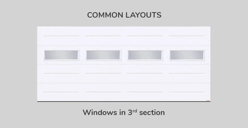 Common layouts, 16' x 7', Windows in third section