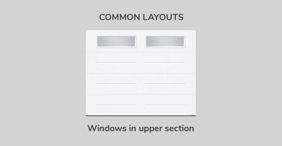 Common layouts, 9' x 7', Windows in upper section