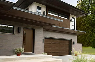 Cambridge CL, 15' x 7', Chocolate Walnut Faux Wood door and overlays