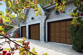 Cambridge CM, 8'6'' x 7', Chocolate Walnut Faux Wood doors and overlays