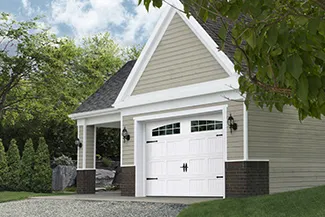 Regal Shaker-CS Short, 9' x 7', White, windows Double Stockton Arch Inserts