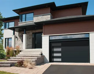 Standard+ Flush, 12' x 7', Black, Left-side Harmony with Masterline windows