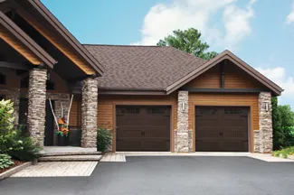 Triforce Shaker-NH LP, 9' x 8', Moka Brown, Inserts Double Stockton Arch Window