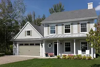 Vantage Shaker-Slat Two, 16' x 8', Sandstone, Clear windows