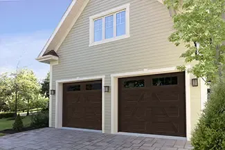 Village Collection A Layout, 2-Slat base, 9' x 8', Dark Walnut Faux Wood, windows with Stockton Inserts
