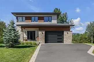 Standard+ Shaker-Modern XL, 12' x 8', Iron Ore, Right-side Harmony with Black Satin glass