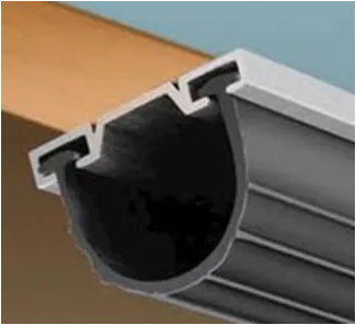 Aluminum bottom weatherstripping