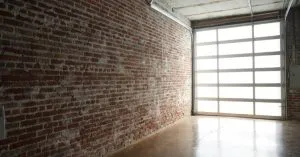 Interior view of a garage