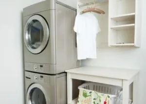 washing machine, dryer and storage cabinets