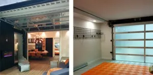 Outdoor Living Space and Garage Doors Go Together