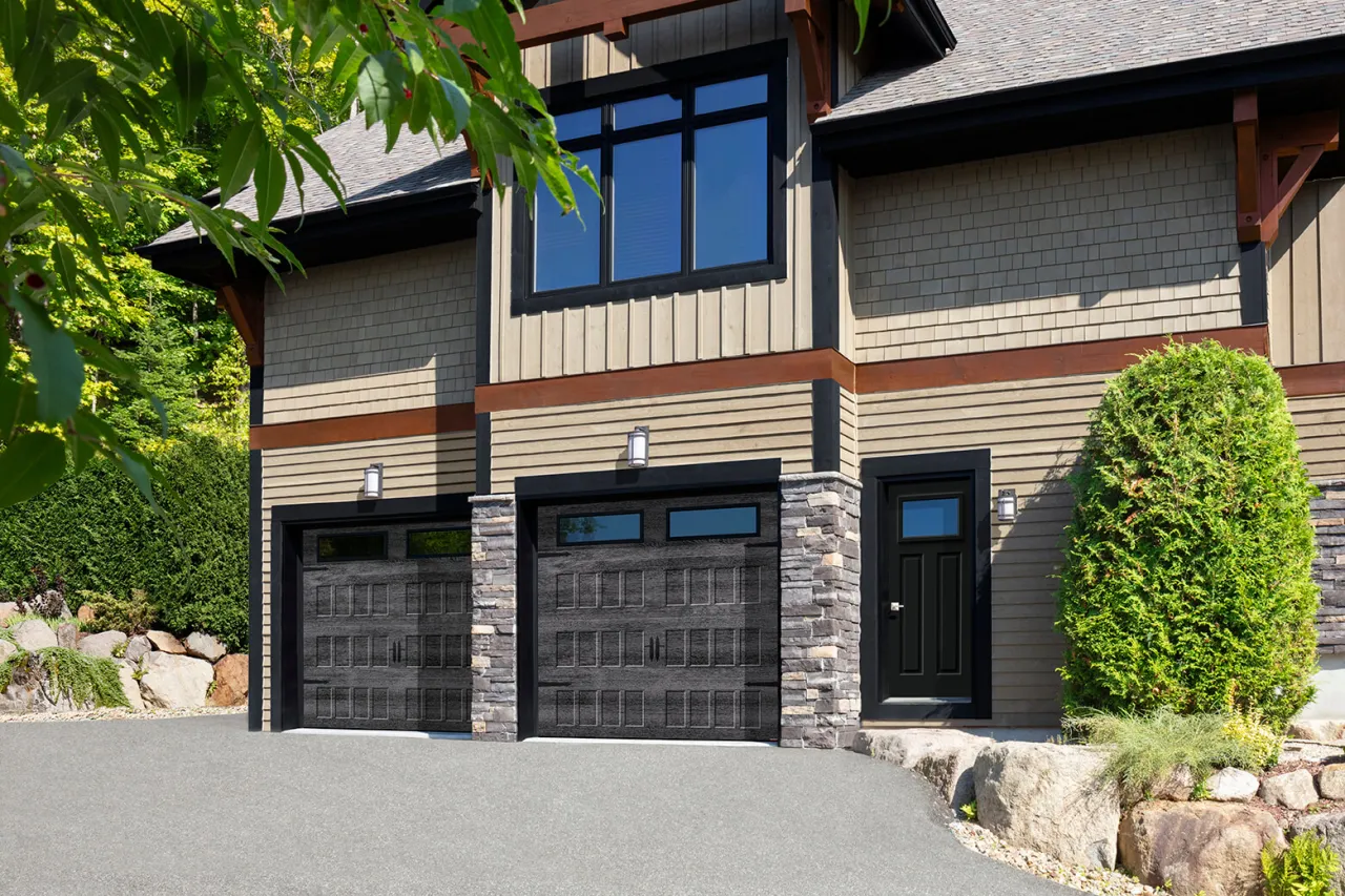 Standard+ Shaker-Flat XS, 9' x 8', Iron Ore Walnut, Clear windows