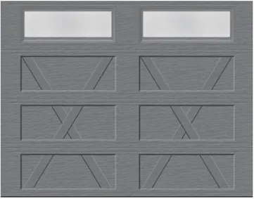 Village Collection, X Layout Flat base, 9’ x 7’, Charcoal, Satin windows