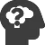 Question mark inside head