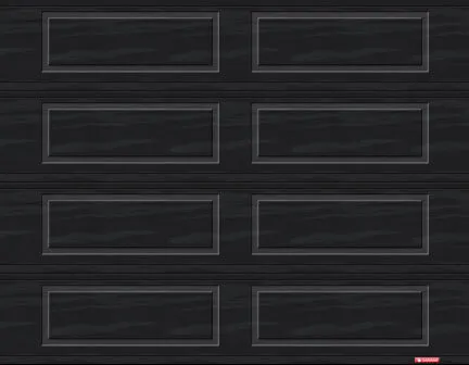 Standard+ Shaker-Modern XL garage door, 9’ x 7’, Black