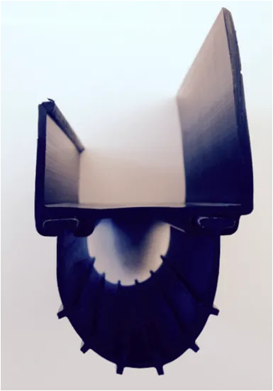 Bottom seal, U rubber, PVC, repair